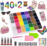 Sztiylit 42 Colors Bedazzling Kit, 34000 Pcs Resin Jelly Rhinestones