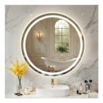 TANTEC LED Backlit Anti-Fog Mirror, 60 Cm, Dimmable, Memory Function