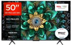 TCL 50Q6C QD-Mini LED 4K HDR Smart Google TV-50Q6C-UK (144Hz Native Refresh Rate, Precise Dimming Series Up to 512 Zones ONKYO 2.1) W/Coupon
