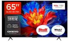 TCL 65P8K QLED 4K HDR PRO Smart GOOGLE TV-65P8K-UK(288Hz Game Accelerator, ONKYO 2.1 SOUND SYSTEM, Miracast & Google Cast) – With Coupon