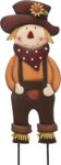 TERESAS COLLECTIONS 61CM Metal Scarecrow Outdoor Autumn Decorations, Waterproof Standing Scarecrow Stake for Garden, Lovely Autumn Garden Decor for Lawn, Yard & Pot, Gifts for Women