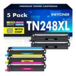 TN-248XL Toner 5-Pack for MFC-L3740CDWE, DCP-L3560CDW, MFC-L3760CDW
