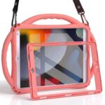 TOPESCT Kids Shockproof Silicone Case for iPad 10.2 (9th/8th/7th Gen) – Pink/Blue