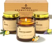 TRINIDa Candles Gifts for Women, 3 Pack 3.5 oz Scented Candles Set for Positive Energy & Detox & Deep Sleep, Natural Soy Wax Candle Set Long Burning for 90-105 Hrs, Aromatherapy Candle Gift Set