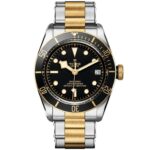 TUDOR Black Bay S&G 41mm Black/Gold Dial Automatic Mens Bracelet Watch