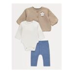 Tan Check Jacket Bodysuit and Leggings Outfit First Size Only