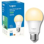Tapo L510E E27 Smart Bulb Warm White Dimmable LED Light Bulb Energy Class F 806 Lumens 60W Equivalent, 2700K Soft No Hub Required