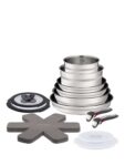 Tefal Ingenio Stainless Steel Pans, Lids & Utensils Set, 18 Piece