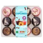 Tesco Party Cupcakes – Vanilla, Chocolate, Raspberry 12 Pack (Clubcard Price)