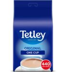 Tetley Tea Bags (Pack of 440) Britains Tea, 185 Years of Tea Heritage, Rainforest Alliance Certified, 440 Bag Bulk Catering Pack