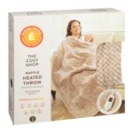The Cosy Shop Waffle Heated Throw – Mink Or Charcoal. 120 x 160cm (Approx.)