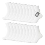 The Essentials Wardrobe Mens Sports Socks x 20 Cushioned Athletic Socks – Sizes 6 to 11 – Sold by The Essentials Wardrobe / FBA – Prime Deal