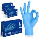The Real Touch Blue Professional Nitrile Powder Free Multi-Purpose Gloves, Disposable, Extra Strong – Box of 100