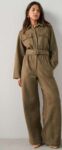 The Very Collection Long Sleeve Faux Suede Jumpsuit – Green – Size 8-20 – £3 C&C