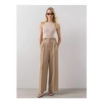 The Very Collection Pleat Front Wide Trouser – Beige