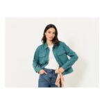 Thea Teal Blue Denim Jacket