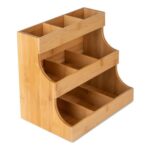 Theodore Vertical Bamboo Tea Bag Organizer, Holds 180 Bags