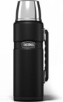 Thermos Stainless King Matt Black Drinks Flask (1.2L) 24h Hot 24h Cold