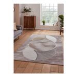 Think Rugs Creation Gold/Brown Geometric Rug – 120 X 170cm