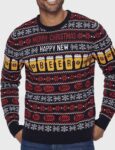 Threadbare Mens Happy New Beer Christmas Jumper with Fair Isle Festive Pattern S/M/L/XL
