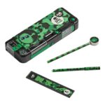 Tinc Green Compartment Pencil Case with Eraser, Pen, Ruler