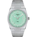 Tissot Mens PRX 40mm Mint Green Dial Quartz Watch