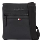 Tommy Hilfiger Mens Essential PU Small Crossover Bag, Black