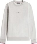 Tommy Hilfiger Mens Tommy Logo Tipped Crewneck Sweatshirt – Size XS