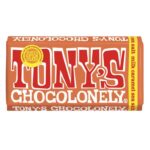 Tonys Chocolonely Milk Caramel Sea Salt Chocolate Bar – 180g Belgian Fairtrade Chocolate, Gift, 32% Cocoa, Vegetarian