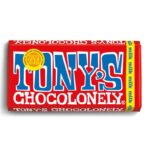 Tonys Chocolonely Milk Chocolate Bar – 180g Belgian Fairtrade Chocolate, Gift, 32% Cocoa, (£3.00 / £2.85 max S&S)