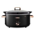 Tower T16043MNB Cavaletto 6.5 Litre Slow Cooker with 3 Heat Settings, Removable Dishwasher Safe Pot