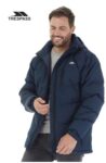 Trespass Mens Farsley Waterproof & Windproof Padded Jacket Navy / Or Black – S to 3XL