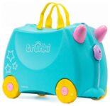 Trunki Una Unicorn 4 Wheel Hard Ride On Suitcase – Turquoise – Free C&C
