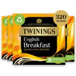 Twinings English Breakfast Tea, 4 x 80 Biodegradable Plant-Based Tea Bags (£9.00 / £8.40 max S&S) w/voucher