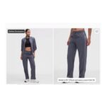 Two-Toned Mid-Rise Track Pant – Dusty Diamond/Luminous Aqua