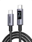 UGREEN 240W USB C to USB-C Cable with Built-in Digital Screen, 1M PD 3.1 Type C to C Fast Charging 1M // 2M -£9.47 -UGREEN GROUP LTD/ FBA