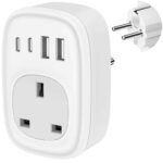 UK to European Plug Adapter – UK to EU Euro Europe Schuko 40W USBC Type C Charger – Sold by PURPLEJUNELIMITED / FBA