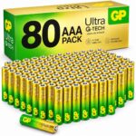 Ultra Alkaline Triple A Batteries, Long Lasting Power for High-Performance Devices – Ideal for Radio, Camera, Alarm – Industrial Use, Anti-Leakage, 10-Year Shelf Life – 80 Pack by GP AAA Batteries