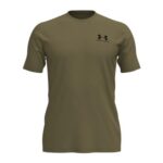 Under Armour Mens Left Chest Logo T-Shirt, Green, Size L