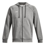 Under Armour Mens Rival Fleece Zip Hoodie – Gray – M
