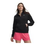Under Armour Rival Fleece Half-Zip Shirt Womens Black XS