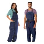 Under NY Sky Pottery Cross-Back Apron, Blue Denim