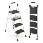 Urackify Folding 4-Step Ladder, 330 Lb Capacity