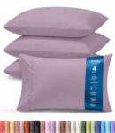 Utopia Bedding Queen Pillow Cases – Pack of 4 – Envelope Closure – Soft Brushed Microfiber Fabric – Queen Size 20 X 30 Inches (Lavender)