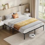VASAGLE Steel Bed Frame, 150 x 200 cm, Under-Bed Space