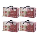 VENO 4-Pack Clear Extra-Large Moving Bags & Storage Totes