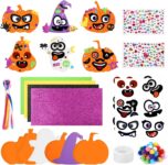 VEYLIN Halloween DIY Foam Pumpkin Craft Kit 12 Sets for Kids