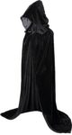 VGLOOK Full Length Hooded Cloak Unisex Adult Velvet Cape Cosplay Costumes 59