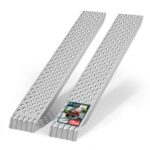 VOUNOT Loading Ramps, 2 Steel Ramps Heavy Duty for Van, Lawnmower, ATV, Quad Motorcycle, 400 kg Max Loading