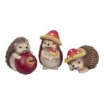 Valery Madelyn Autumn Hedgehog Ornaments – Set of 3, 7cm